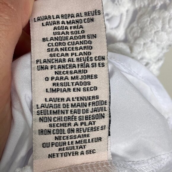 NEW Nanette Lepore White Lace Tie Back Tank Top Size‎ Large Bohemian Romantic L - Picture 6 of 8